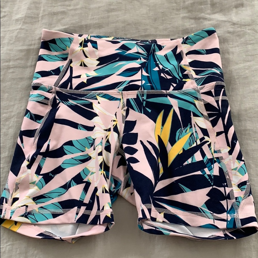 Old Navy tropical print biker shorts